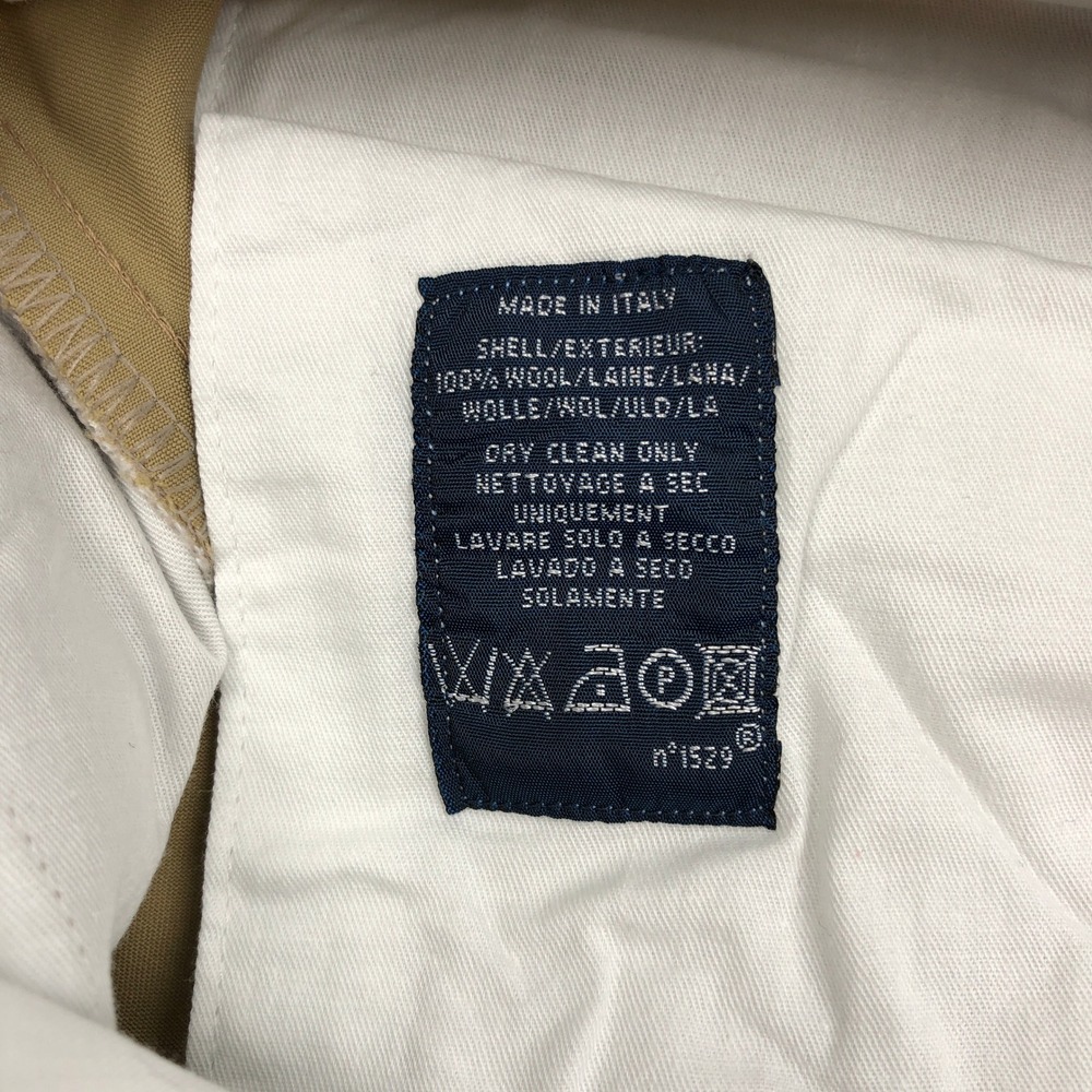 Polo Ralph Lauren Mens 38 Tan Wool Dress Pants Made in Italy Straight Leg Chino - Picture 7 of 13